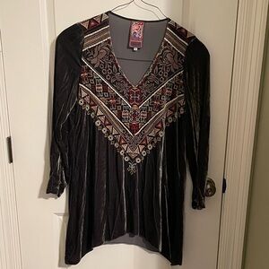 Johnny Was Velvet Blouse